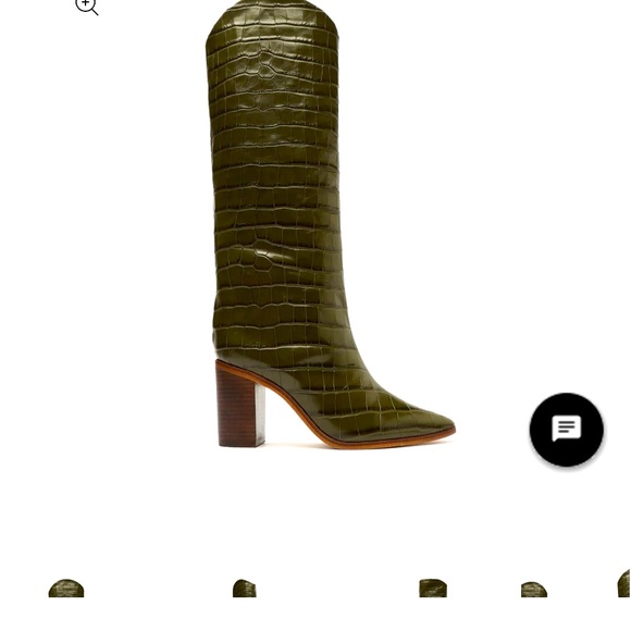 shultz Shoes - SHULTZ-Maryann’s black croc embossed boot with block heel